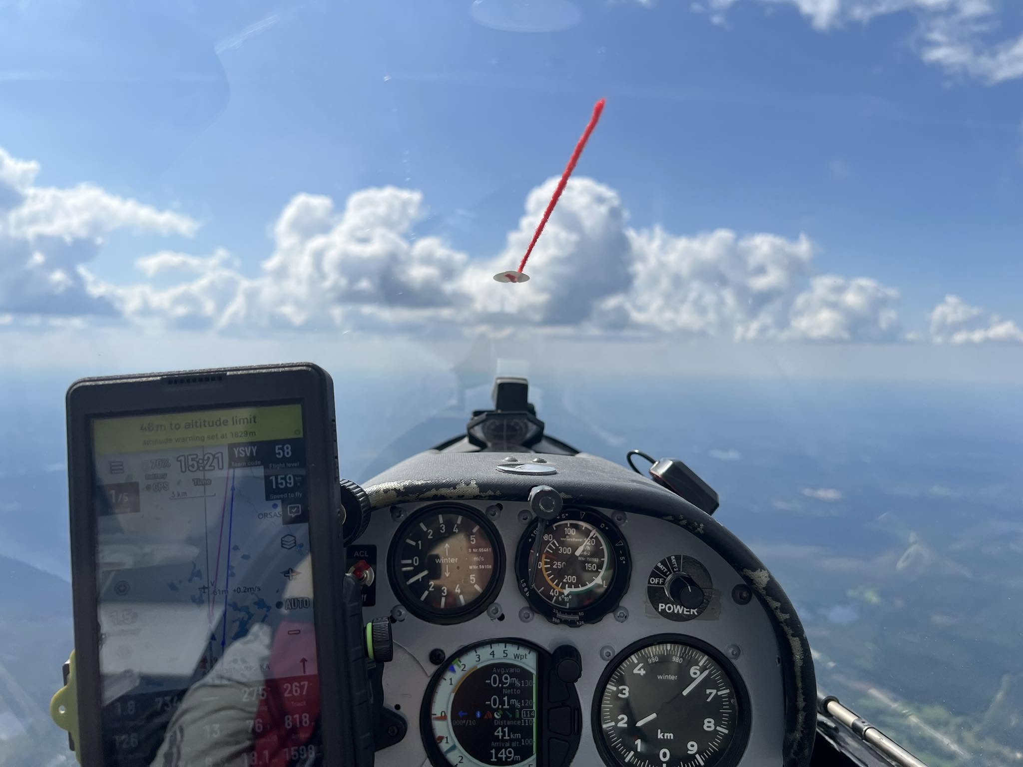 I Gerths cockpit.